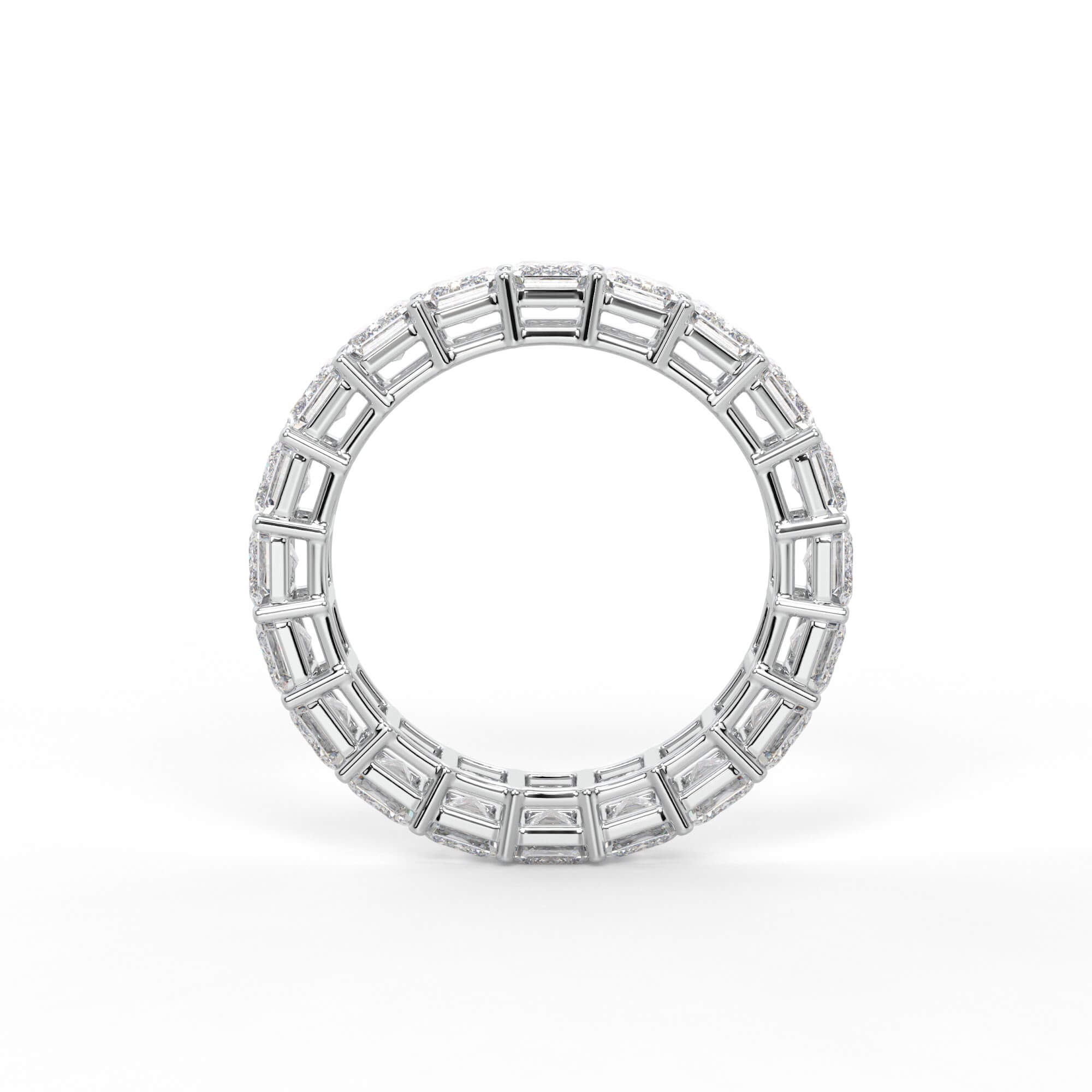 Emerald Cut Diamond Full Eternity Band