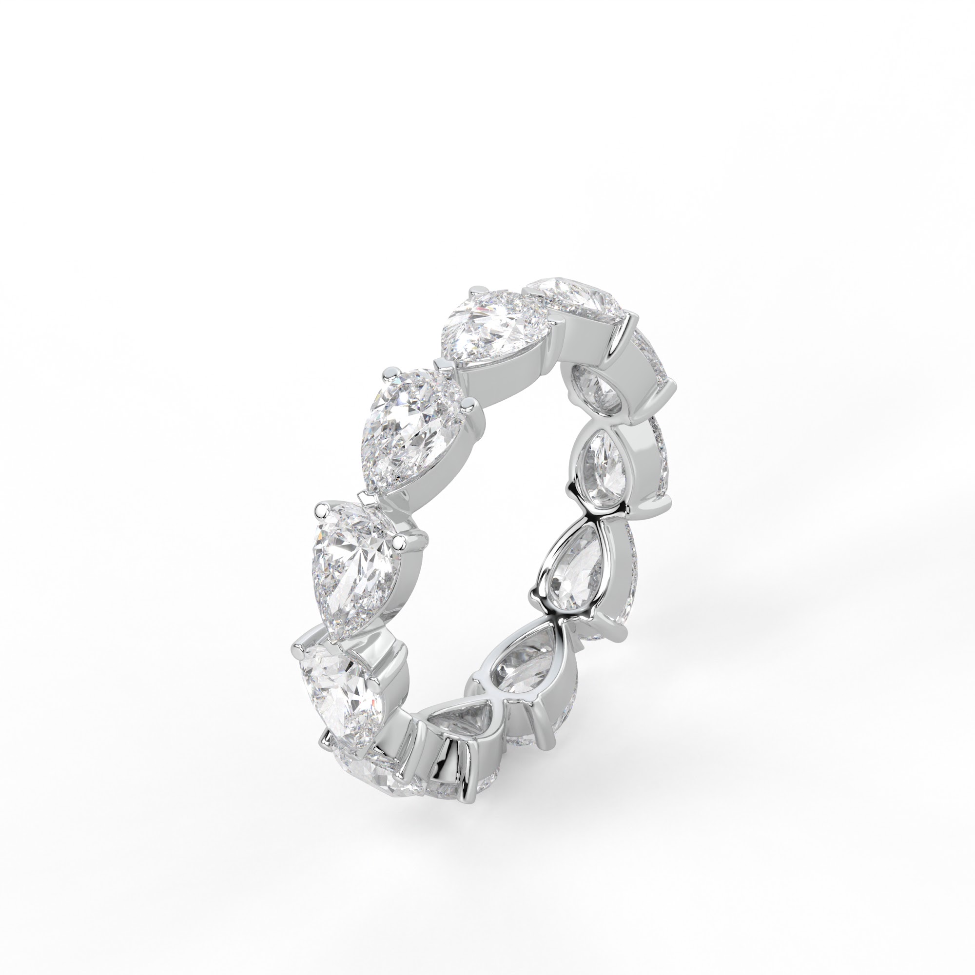East-West Pear Diamond Eternity Band