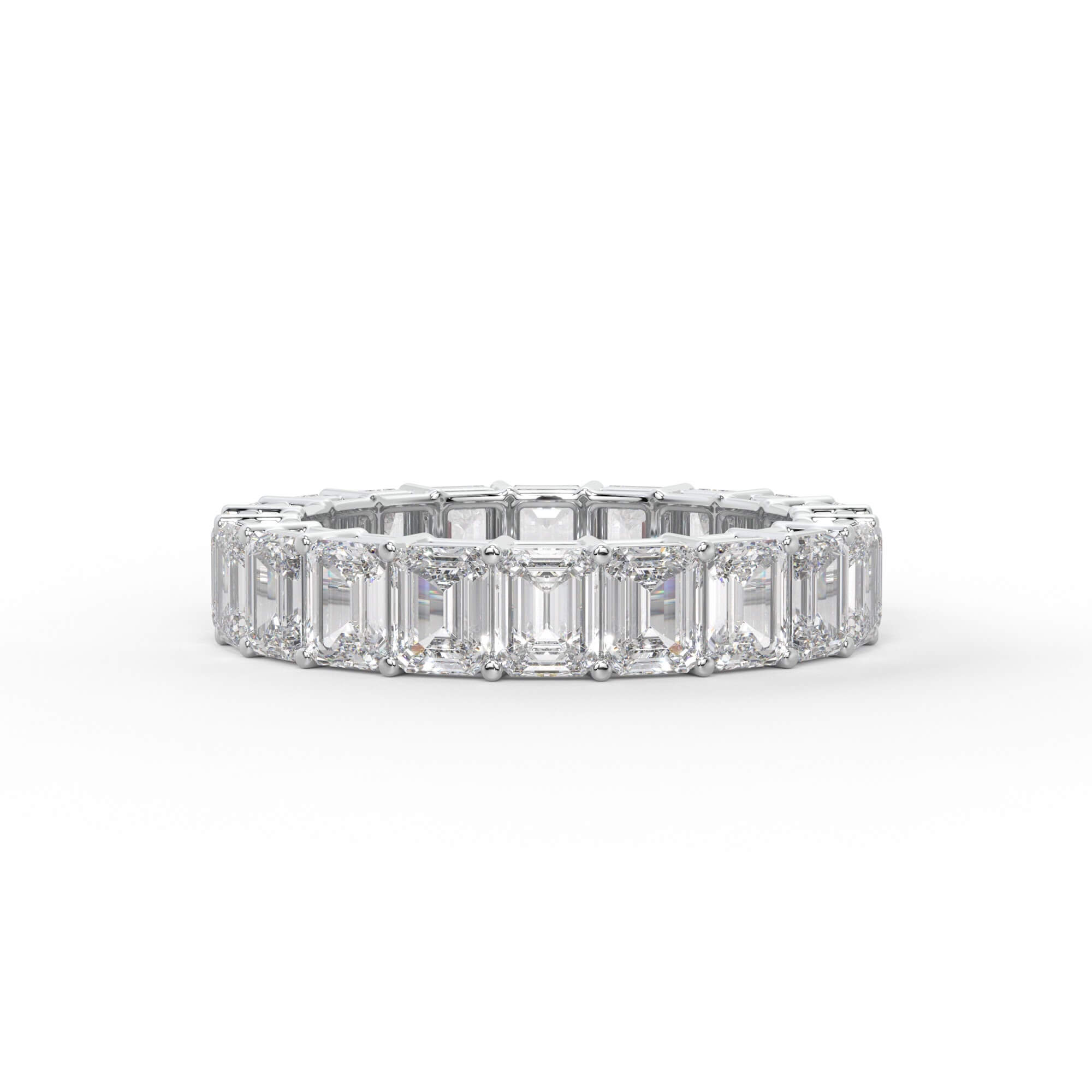Emerald Cut Diamond Full Eternity Band