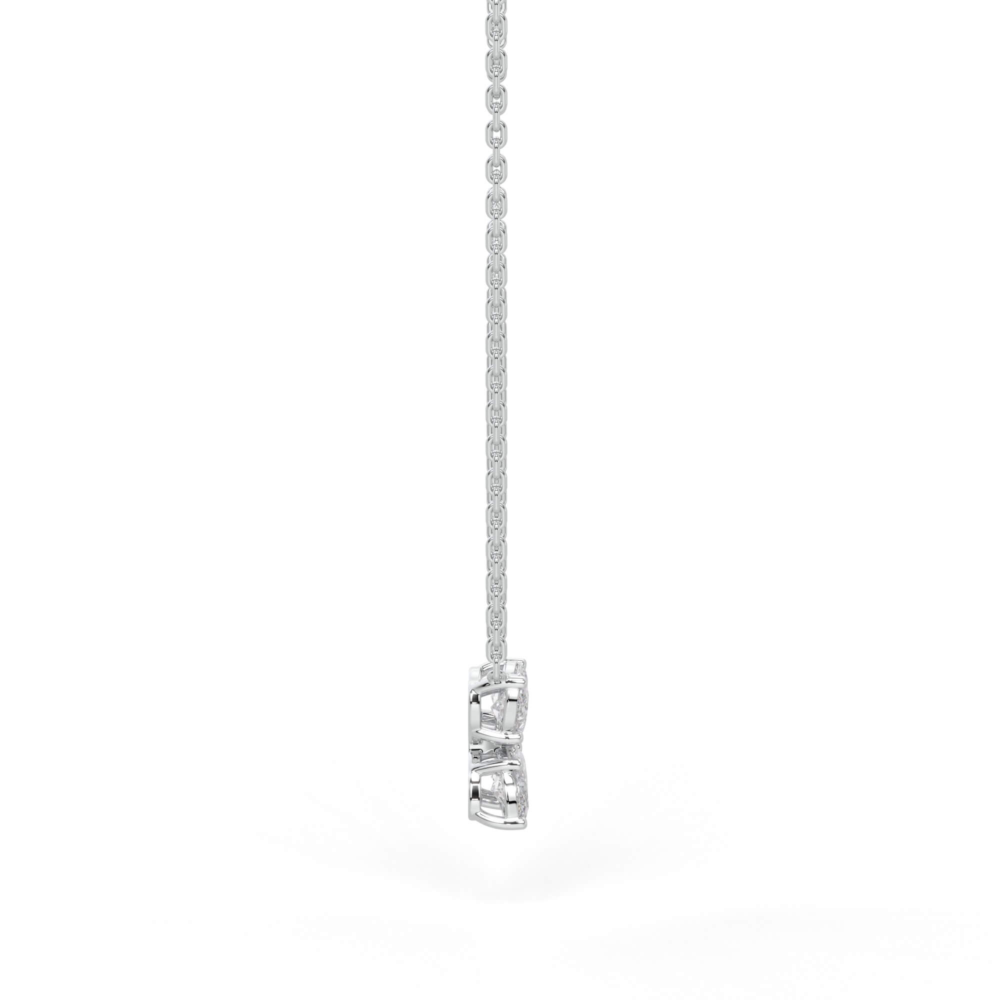 Four-Stone Diamond Clover Pendant Necklace