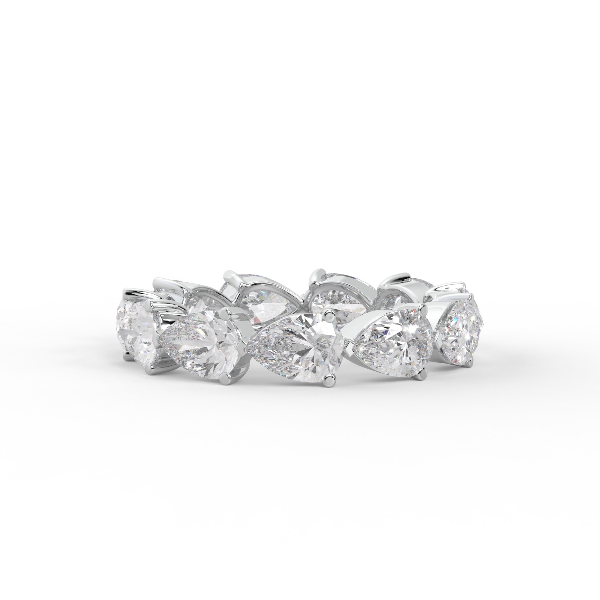 East-West Pear Diamond Eternity Band