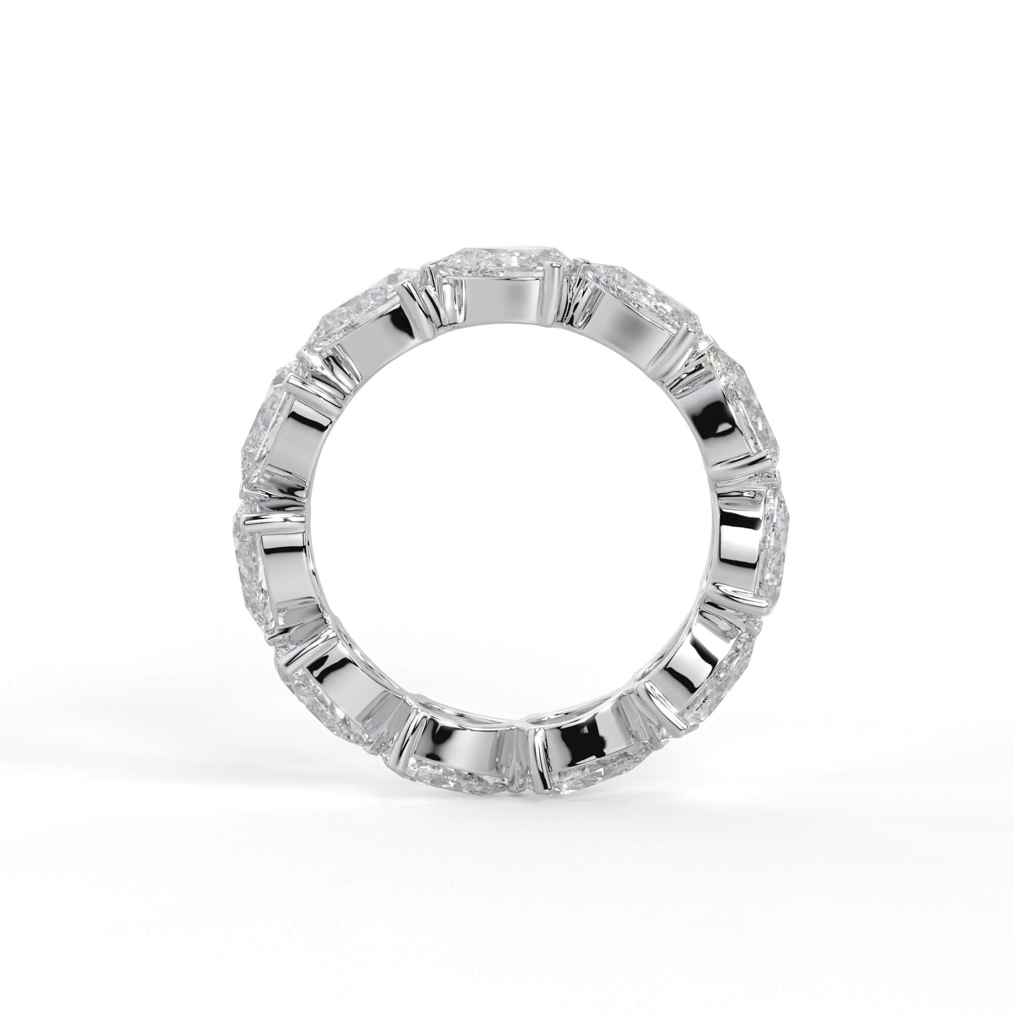 East-West Pear Diamond Eternity Band
