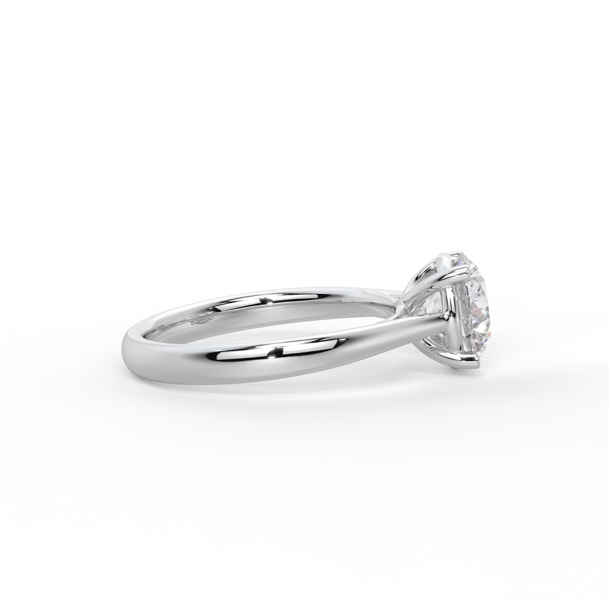 Cathedral Solitaire Diamond Engagement Ring Setting