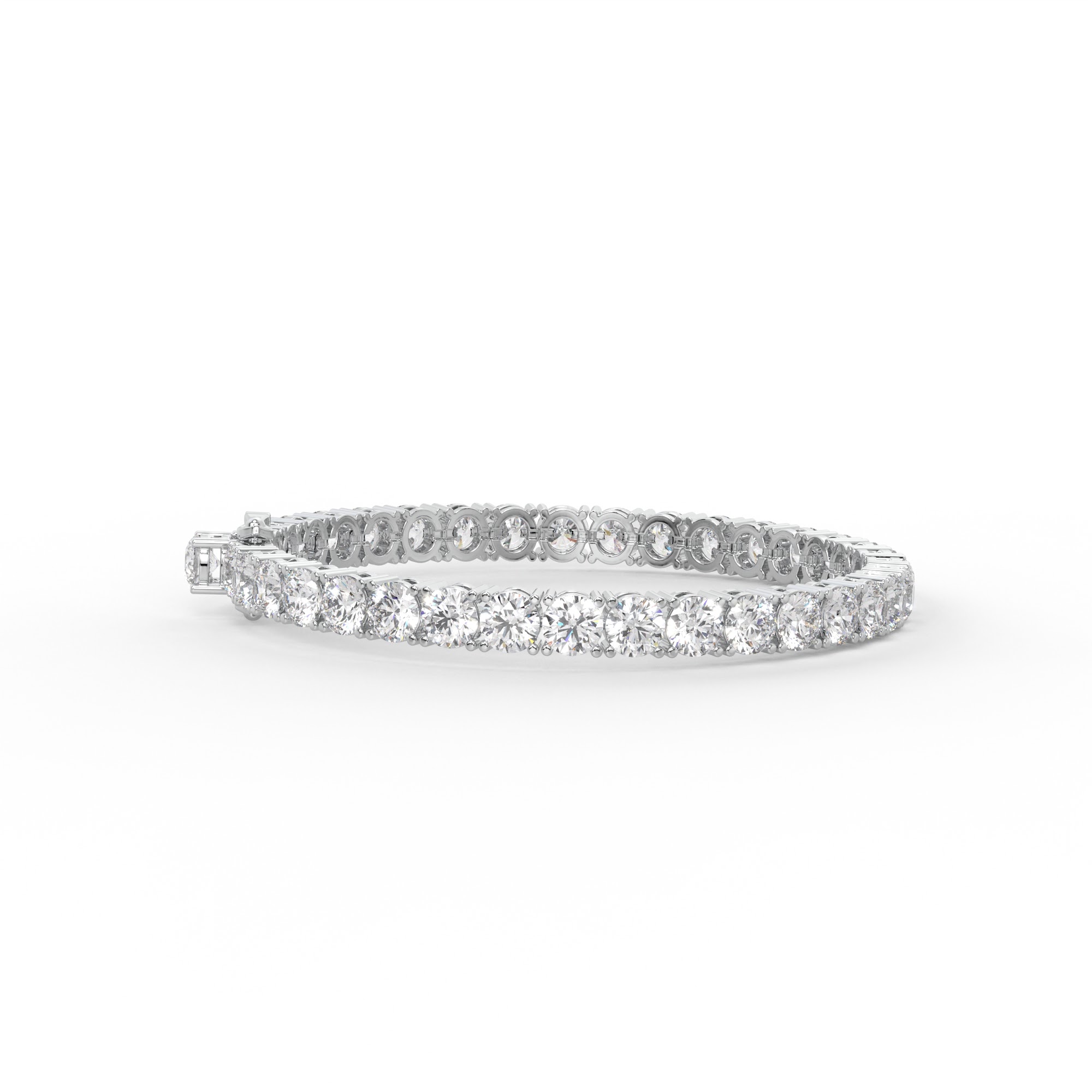 Round Diamond Prong Set Tennis Bracelet