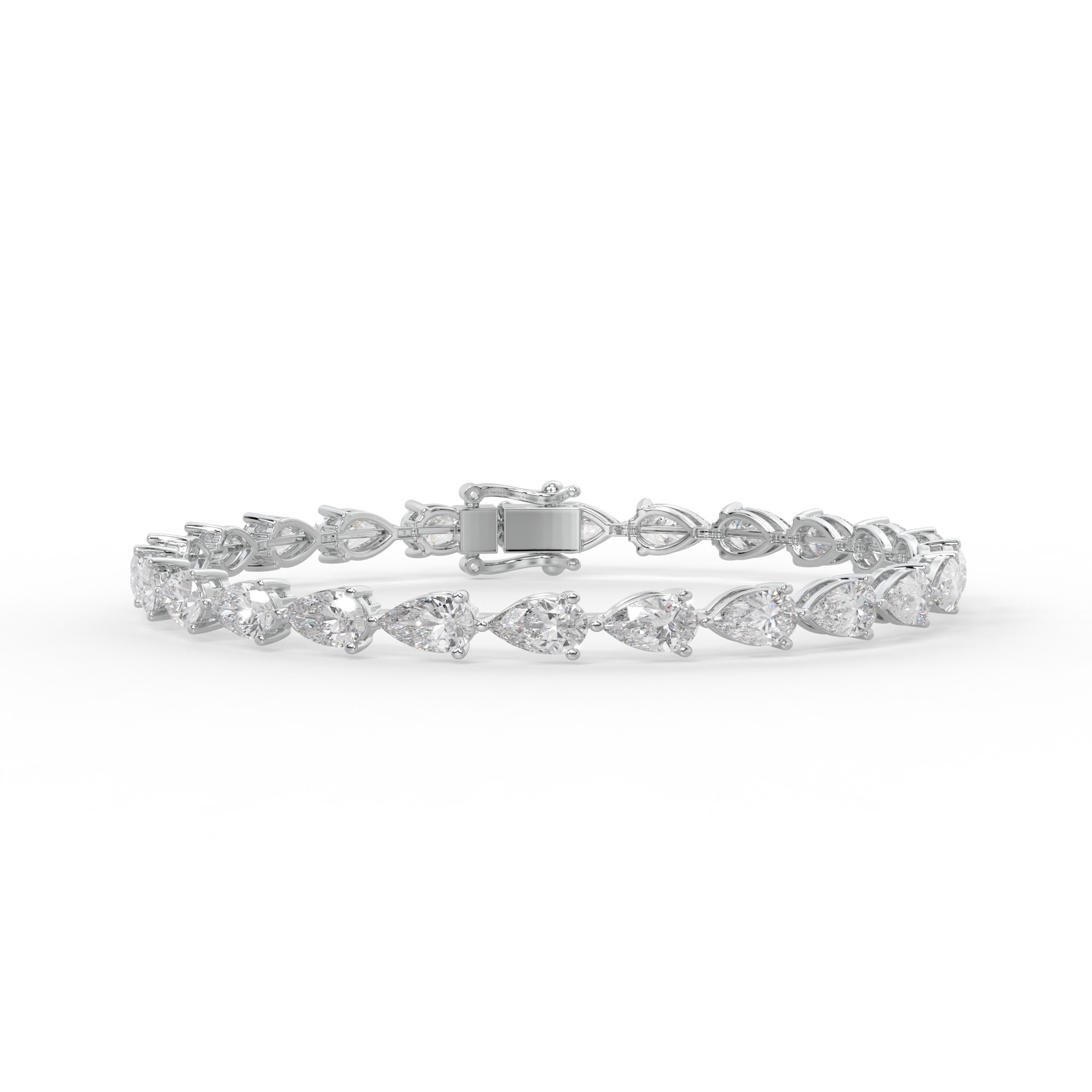Pear Diamond Tennis Bracelet