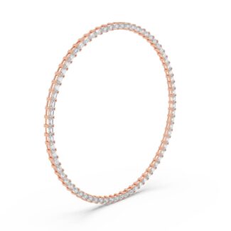 Round Cut Moissanite Diamond Tennis Sterling Silver Necklace
